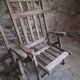 Set of 6 vintage American folding deck chairs in hardwood, 1940s–1960s.