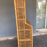 Vintage rattan bookcase