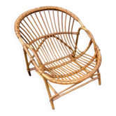 Fauteuil corbeille rotin