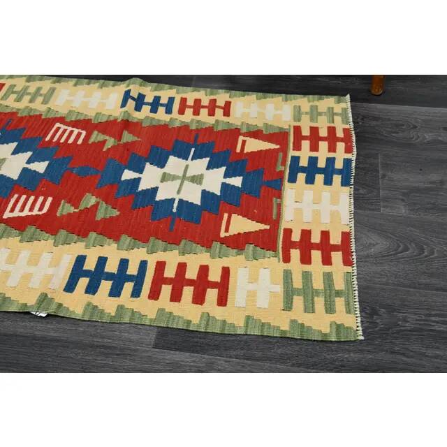 1970s Vintage Turkish Oushak Handmade Wool Cotton Red Runner Rug 78x224
