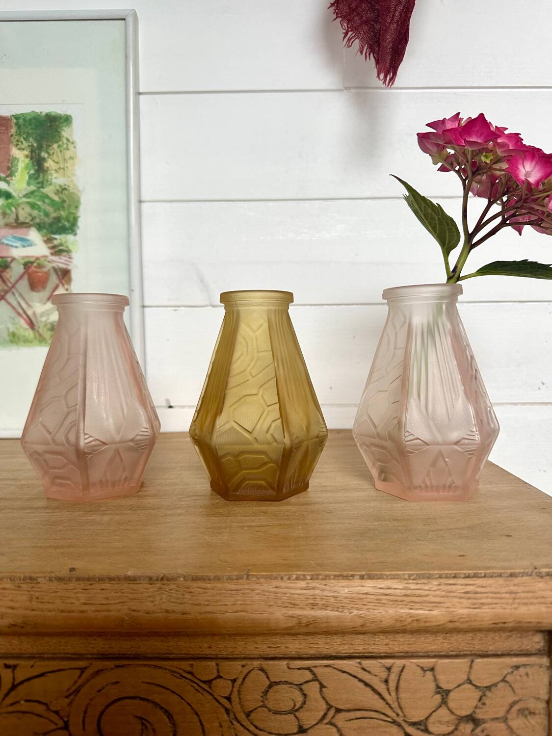 Lot de trois vases art déco