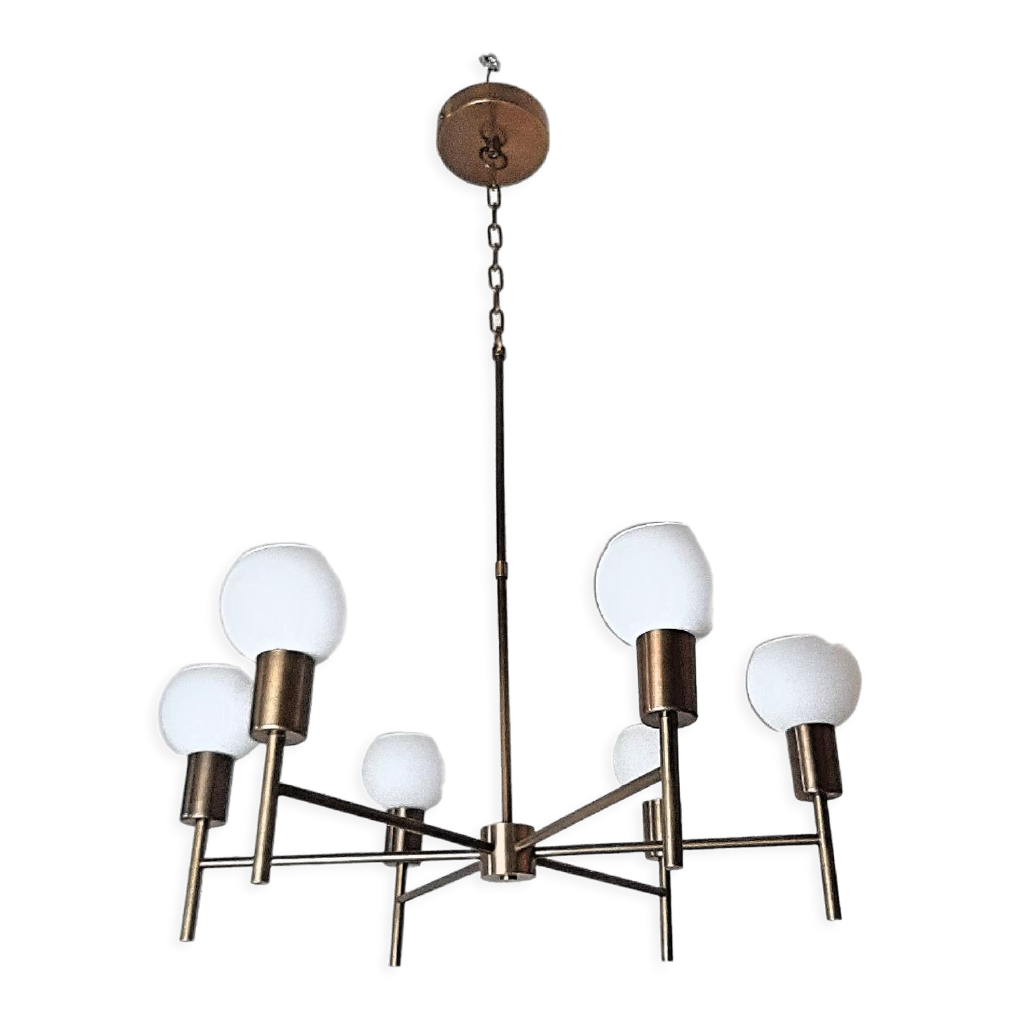 Mid century modern chandelier 6 cups