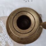 Hand candle holder called cellar rat in solid brass