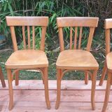 Lot of ten mismatched bistro chairs
