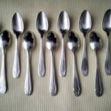 Set of 12 Art Deco silver-plated coffee spoons