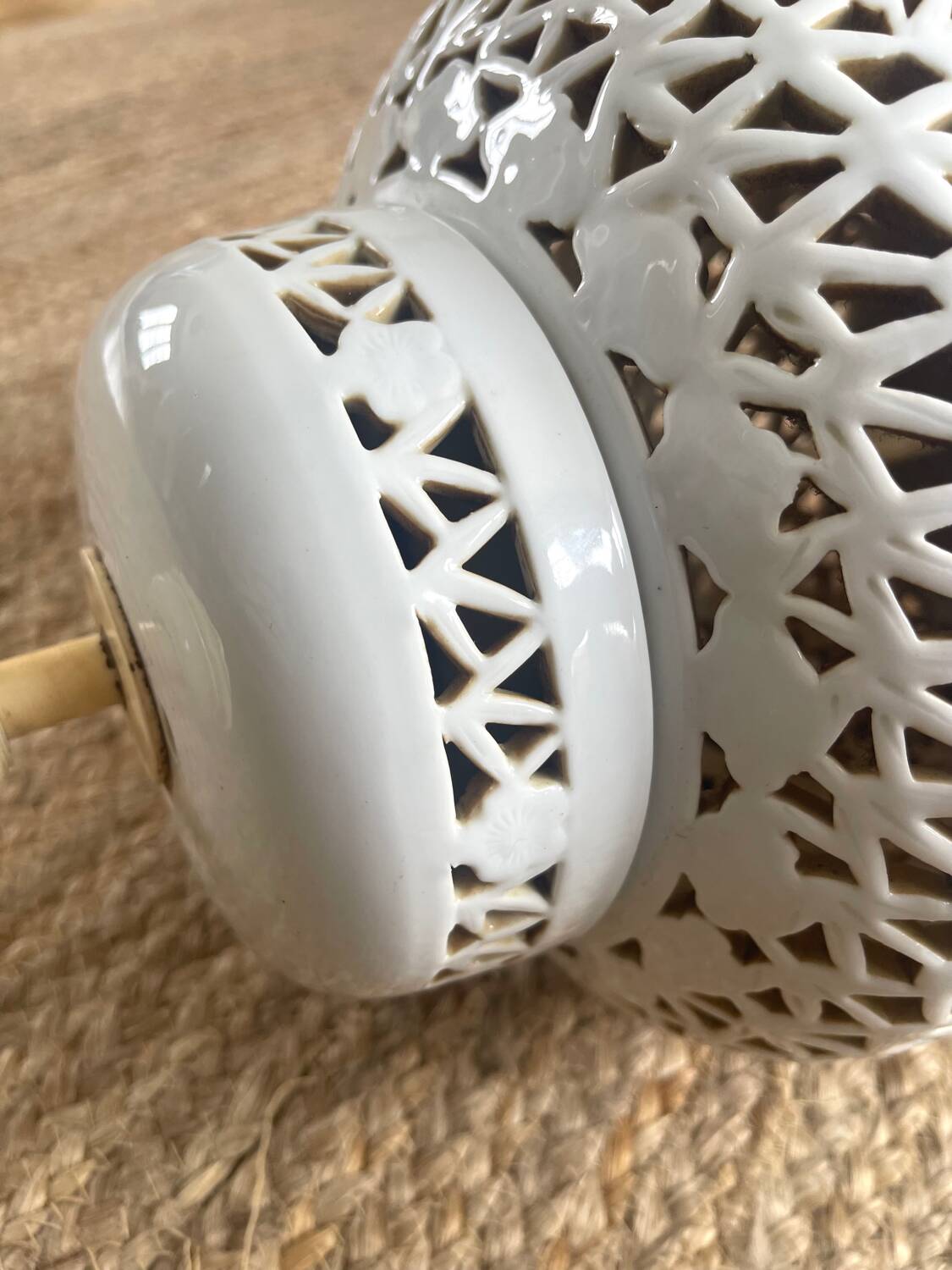 Porcelain lamp base 1950