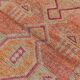 3x10 Coral Orange & Red Turkish Vintage Runner Rug, 98x322Cm