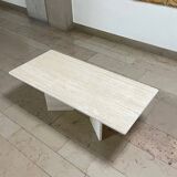 Table basse en travertin - Années 80