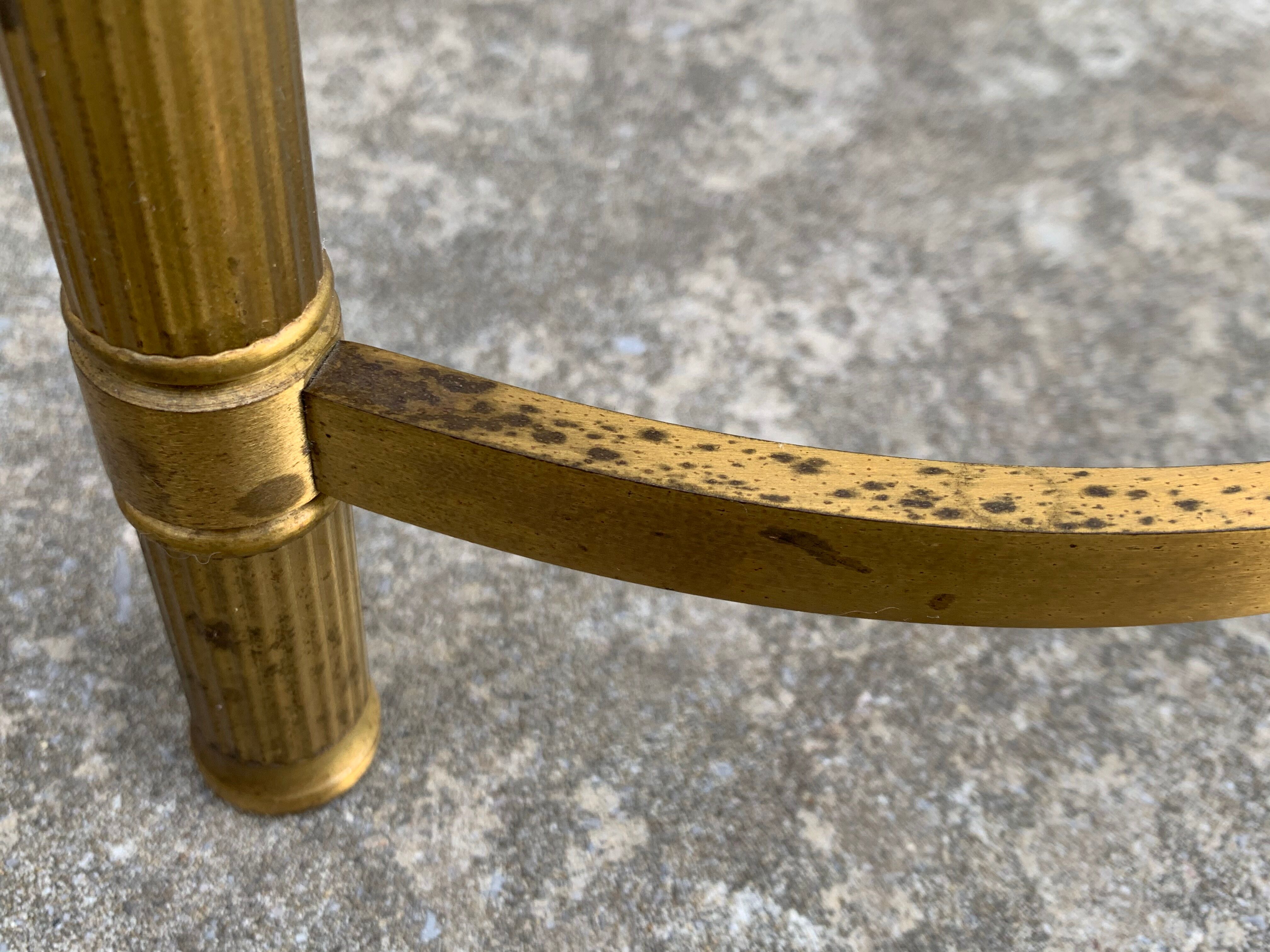 Three round brass tables 1970
