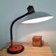Adjustable desk lamp in lacquered metal and brushed aluminum- 1960s