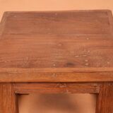 Old small Burmese teak workshop bedside table