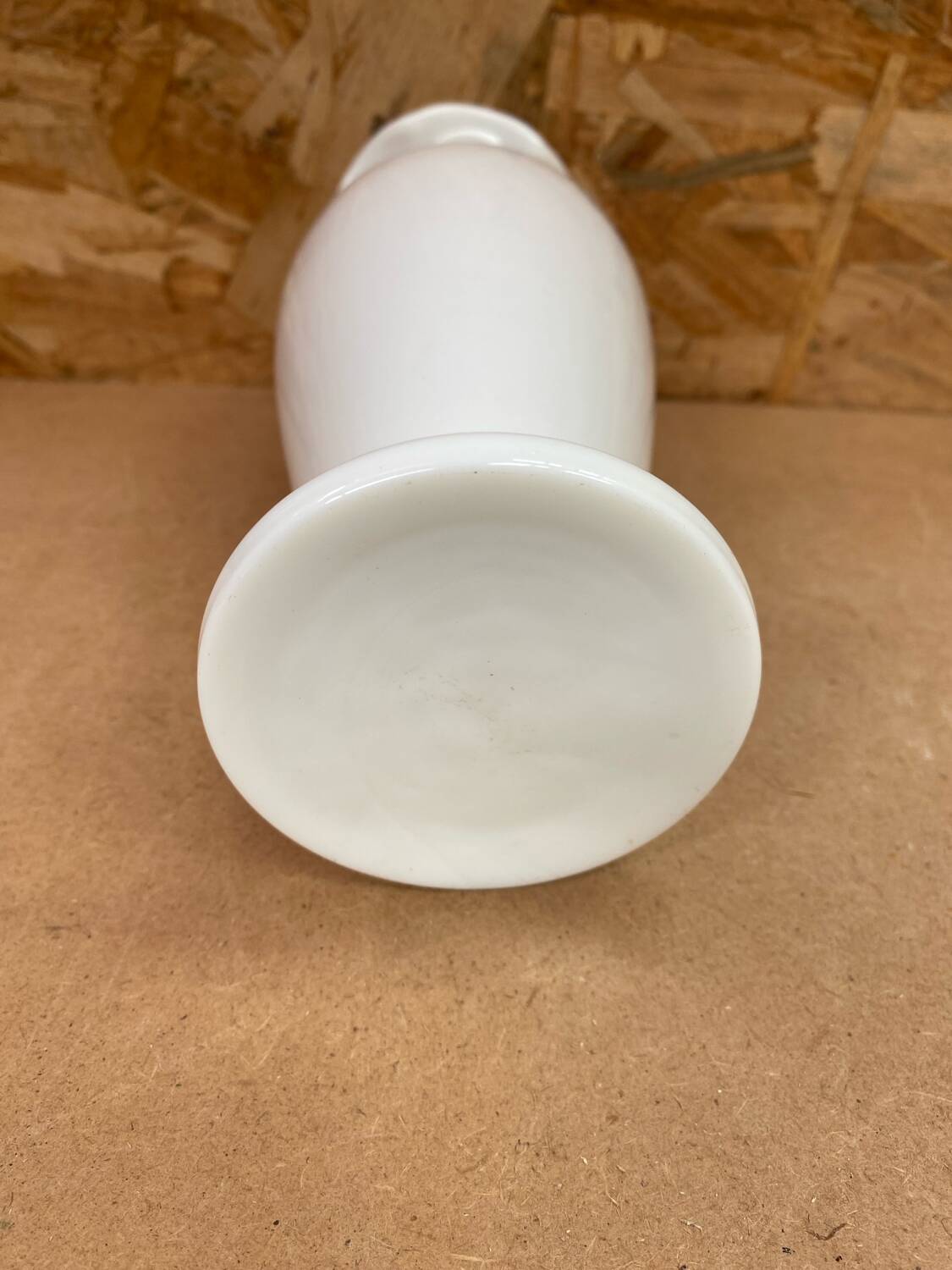 Old White Opaline Soliflore Vase Vintage Corolla Neck