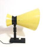 Vintage yellow diabolo wall lamp, 1960