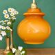 Vintage orange opaline suspension globe