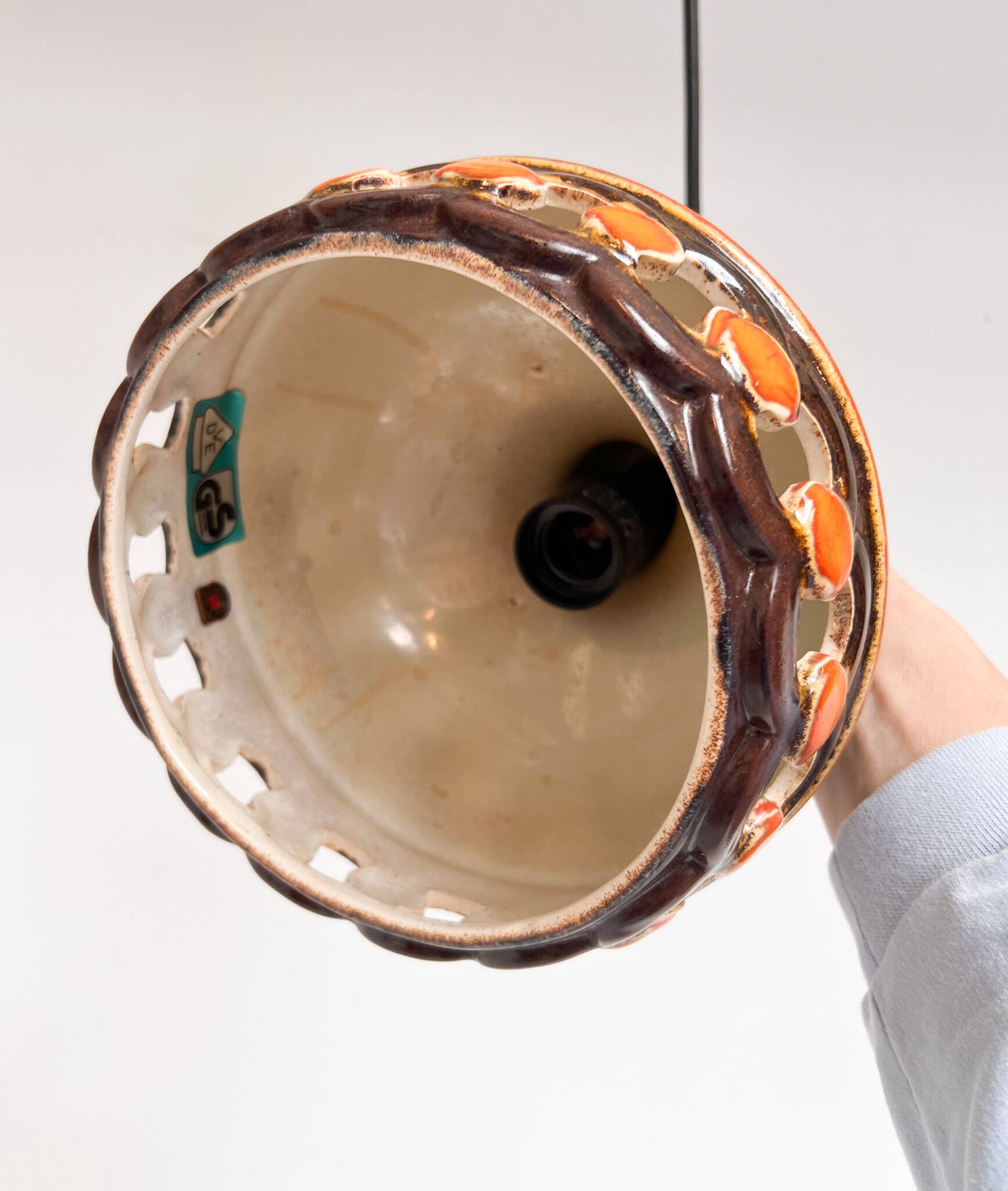 Set of 2 ceramic ceiling lamps by PAN Leuchten, 1970s