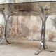 Table ovale en verre vintage