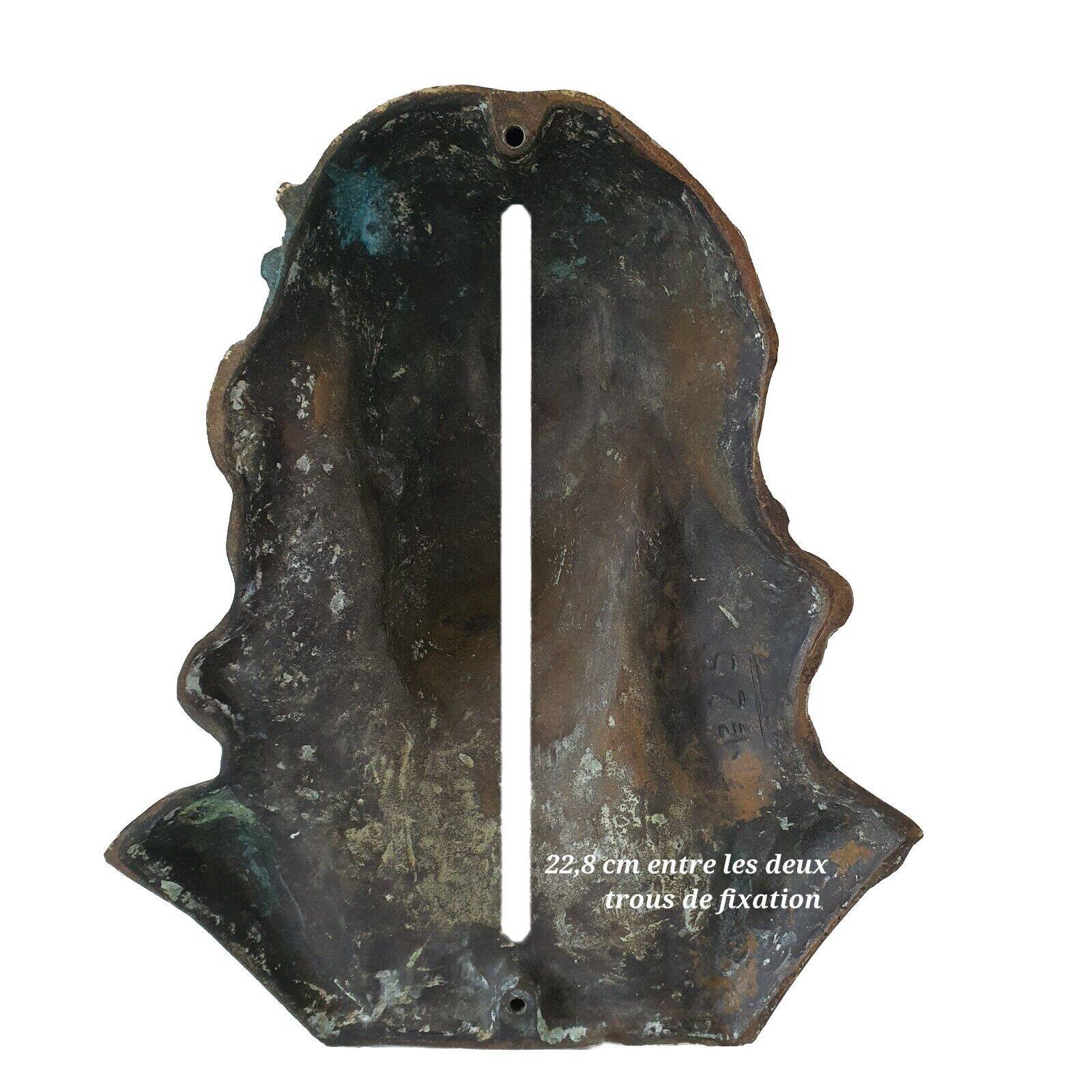 Christ solid bronze plaque with bas relief for tombstone or other signed