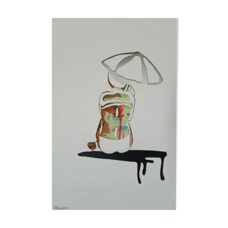 Woman in umbrella