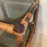 Table basse en rotin