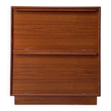 Vintage Danish teak wood cabinet with doors