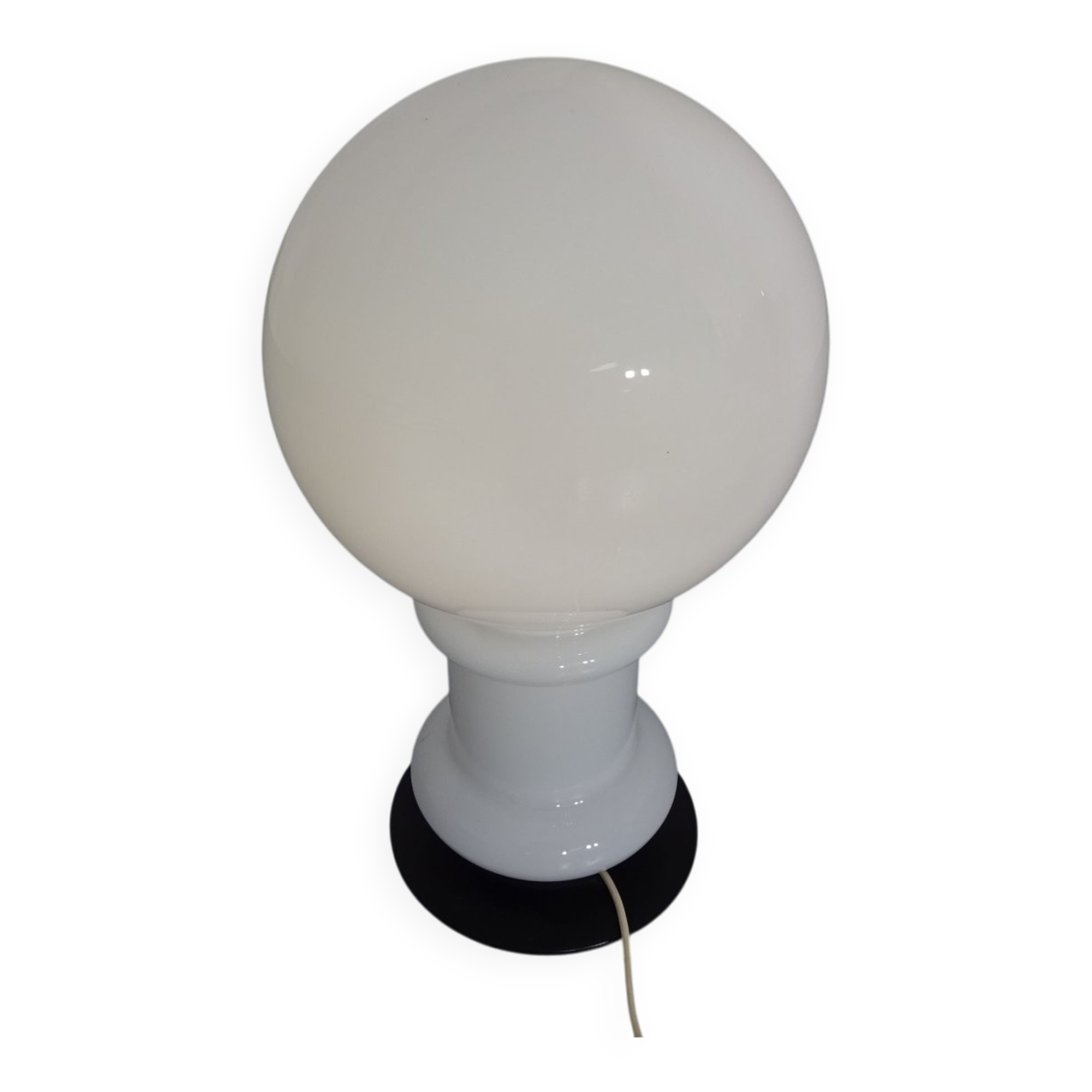 Opal Glass Floor Lamp from Glashütte Limburg, Germany, 1960s
