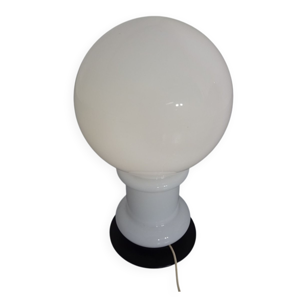 Opal Glass Floor Lamp from Glashütte Limburg, Germany, 1960s
