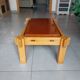 Table basse en orme massif années 1960