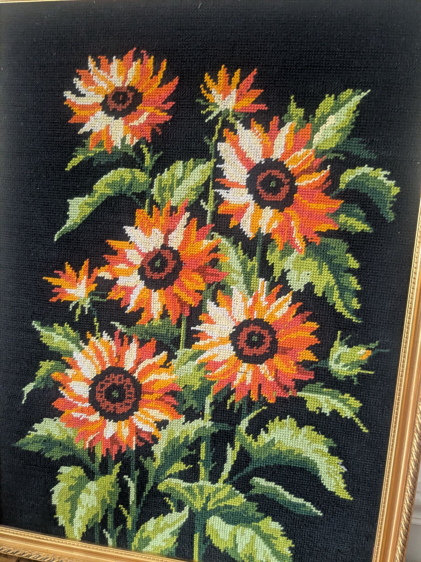 Vintage sunflower tapestry