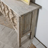 Carved wooden console