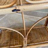 Vintage rattan shelf