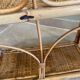 Vintage rattan shelf