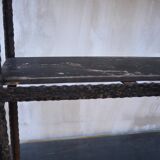 Viennese-style hammered iron flower planter holder Secession
