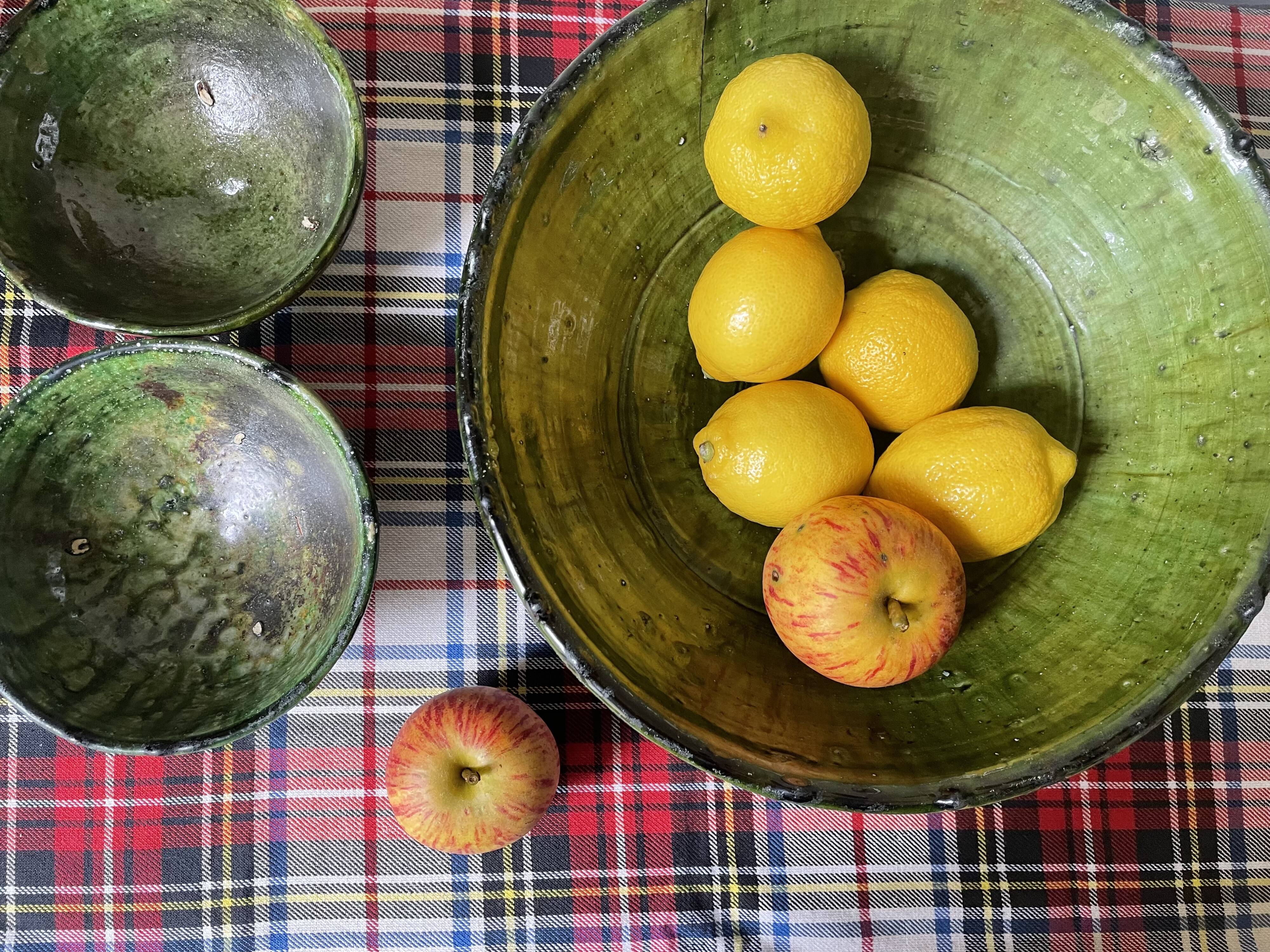 Emerald green Tamegroute bowls D14.5