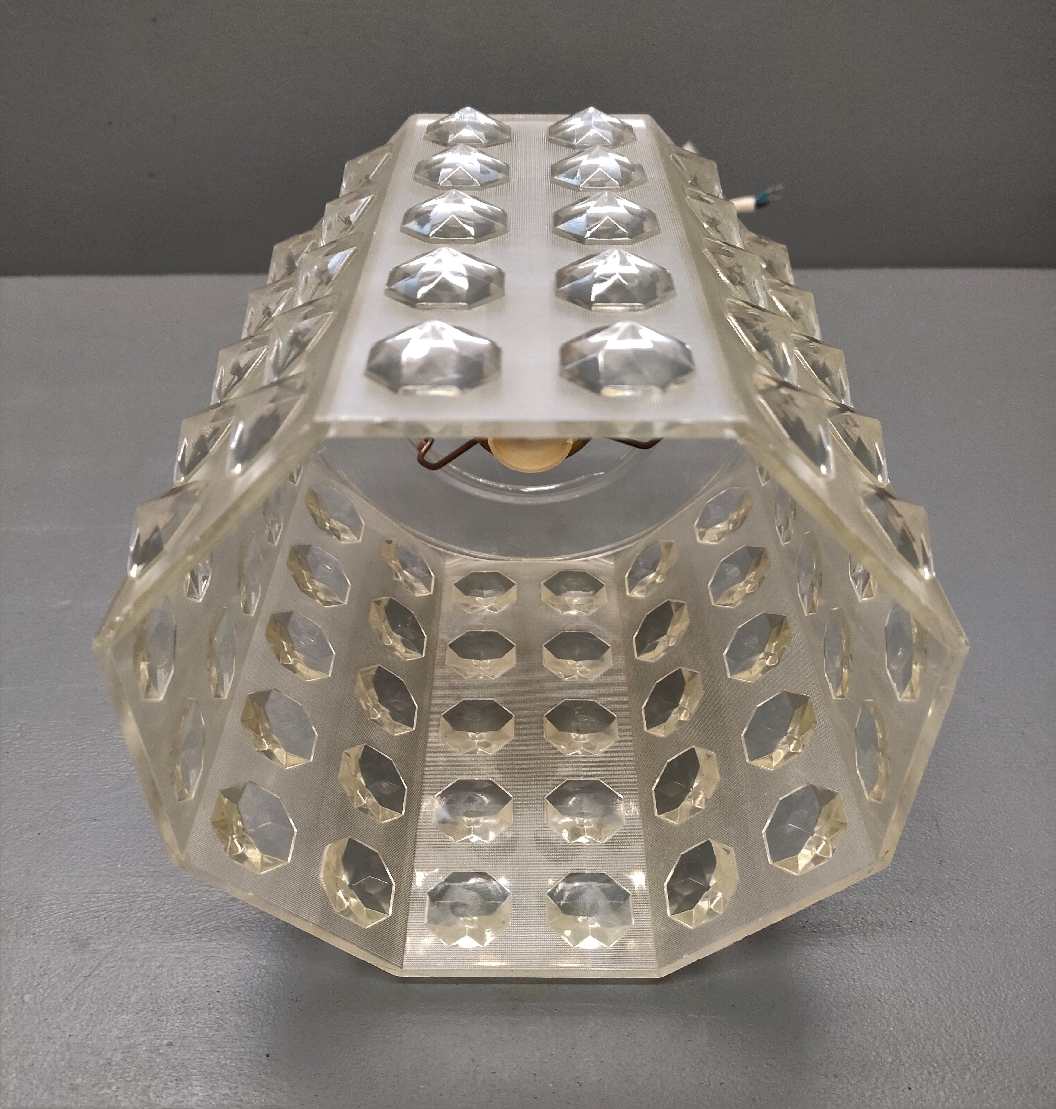 DLG - Rotaflex octagonal diamond chandelier - 60s - France