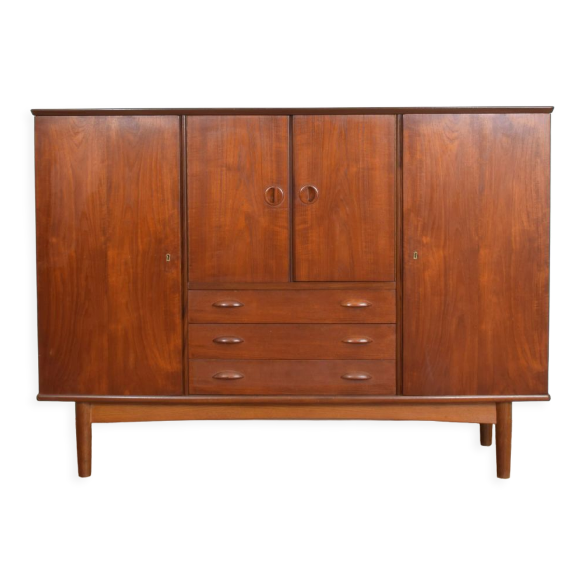 Mid-Century Danish Teak Highboard, 1960s.