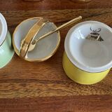 6 multicolored egg cups
