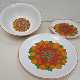 Gien ceramic "desserts" service - fruit, cake, cream