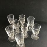 8 glasses with old port