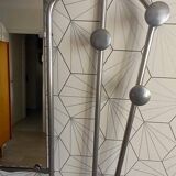 Vintage aluminum wall coat rack.