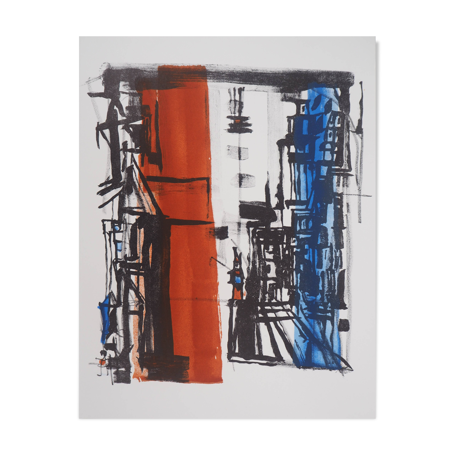 Maria helena vieira da silva: arrival in town - original lithograph