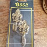 Patères, crochets vintage en laiton formant un lys