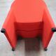 Pair of vintage red armchairs