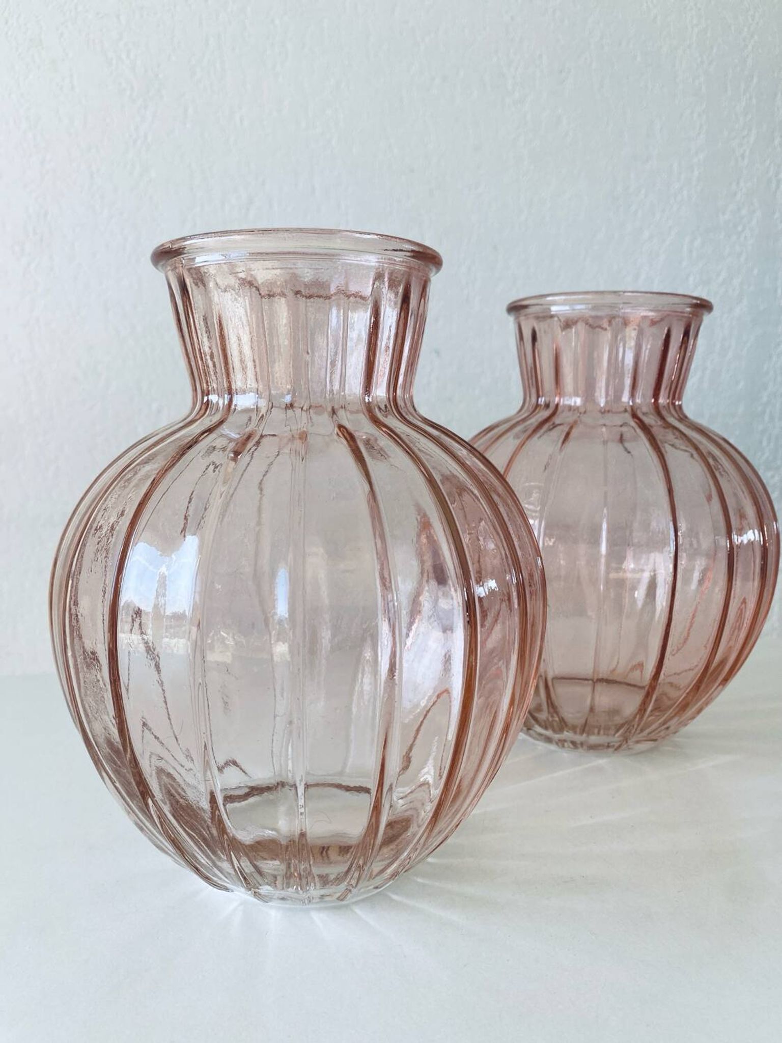 Pair of glass vases
