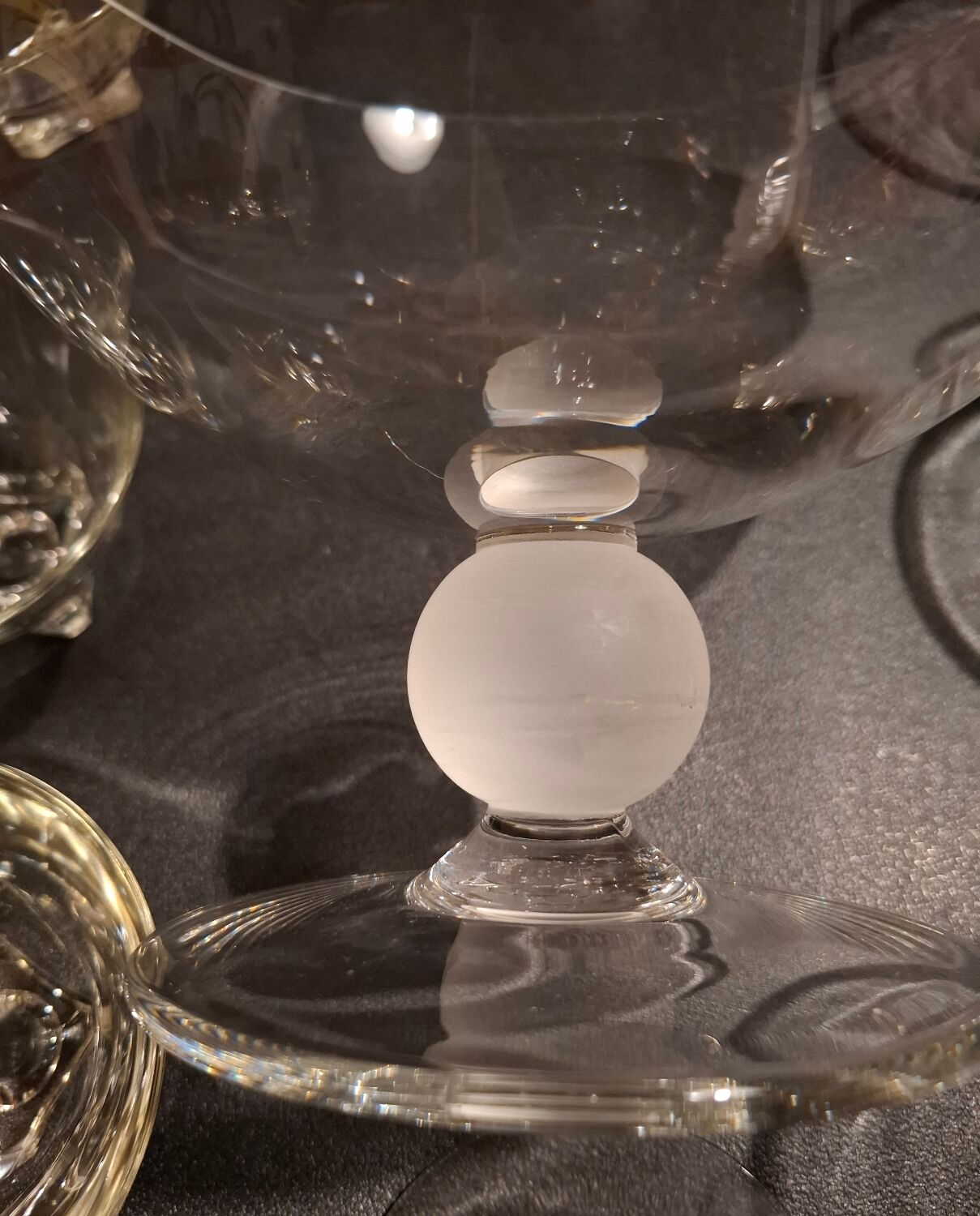 Crystal fruit bowl with 6 small bowls
