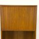 Narrow teak bookcase with two doors by Omann Jun, 1970s