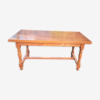 Living table in solid oak wood; Meubles Farque (ARBOIS); (L160/P85/H77).