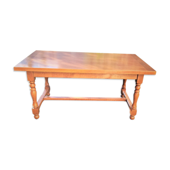 Living table in solid oak wood; Meubles Farque (ARBOIS); (L160/P85/H77).