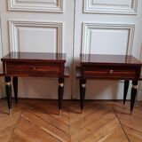 Pair of nightstands Tineo 60s wood plates