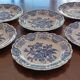 Assiettes plates anglaises Ridgway 'Windsor' bleu & blanc