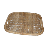 Corbeille plate osier 2 anses
